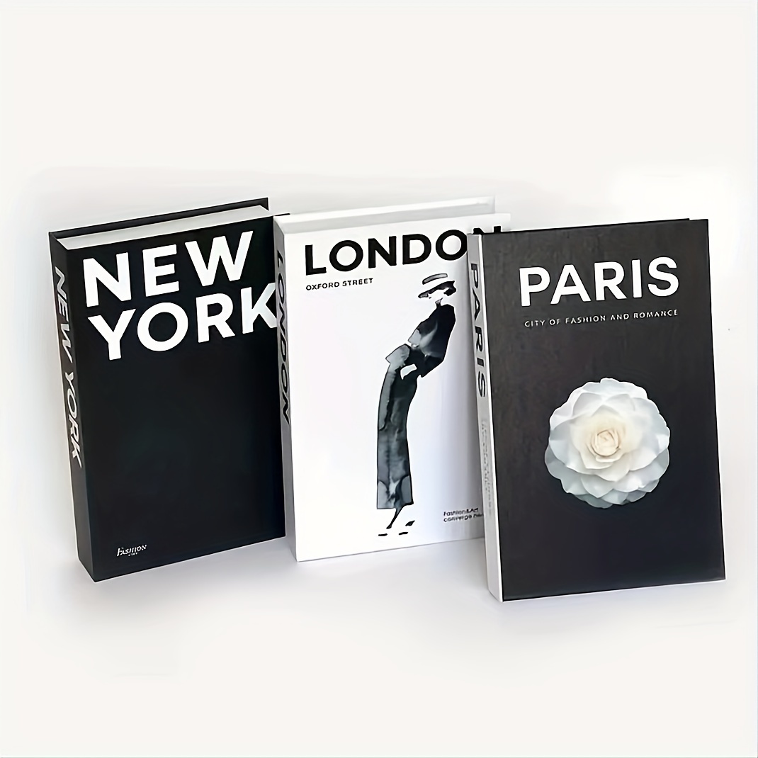  InspireMe Decorative Books for Home Decor, Faux Book Storage  Box, Travel Table Books - Paris, New York, Mexico - Set of 3 : Home &  Kitchen