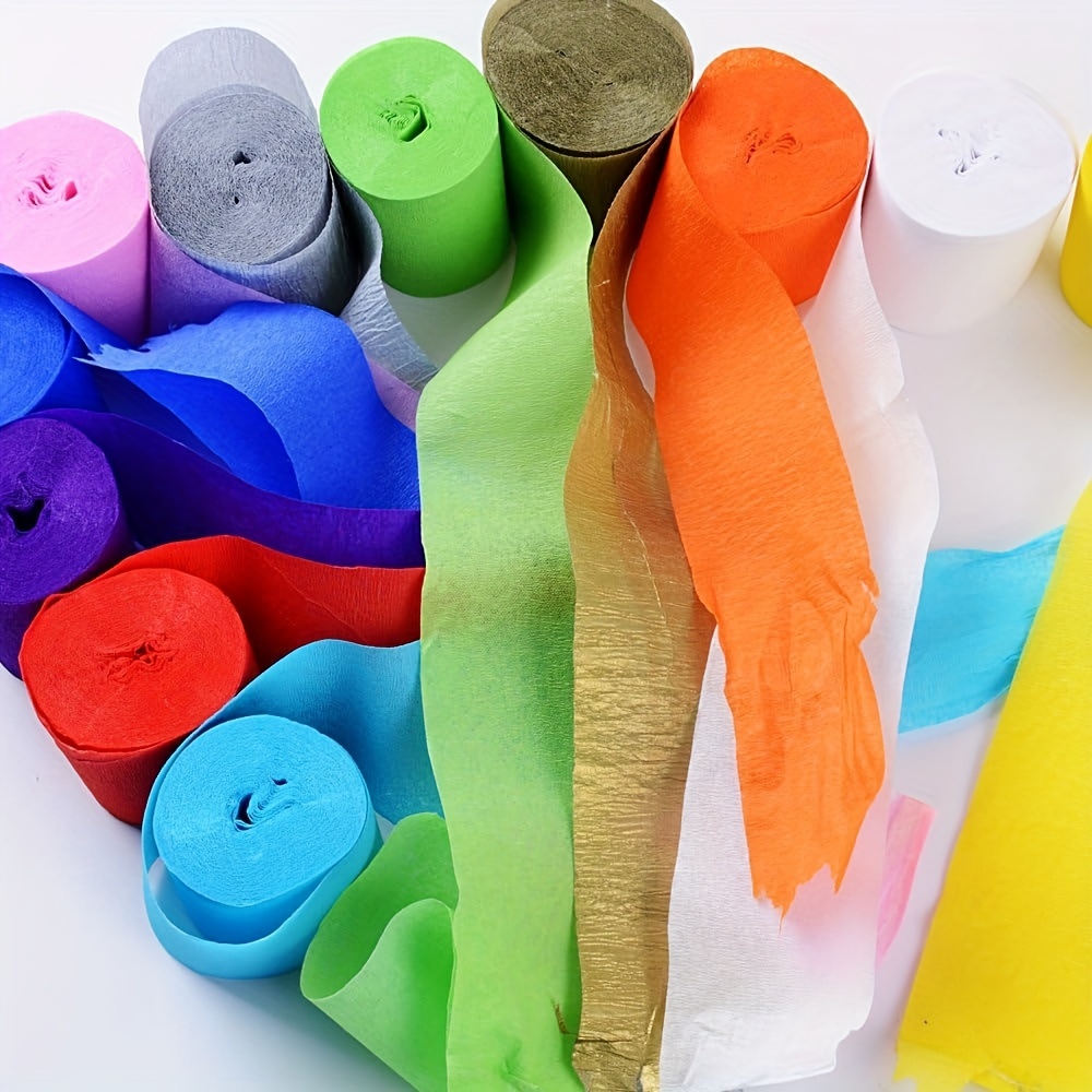 8 Rolls, Crepe Paper Streamers, Party Streamers For Birthday Wedding Bridal  Shower Decorations, Halloween Craft Supplies