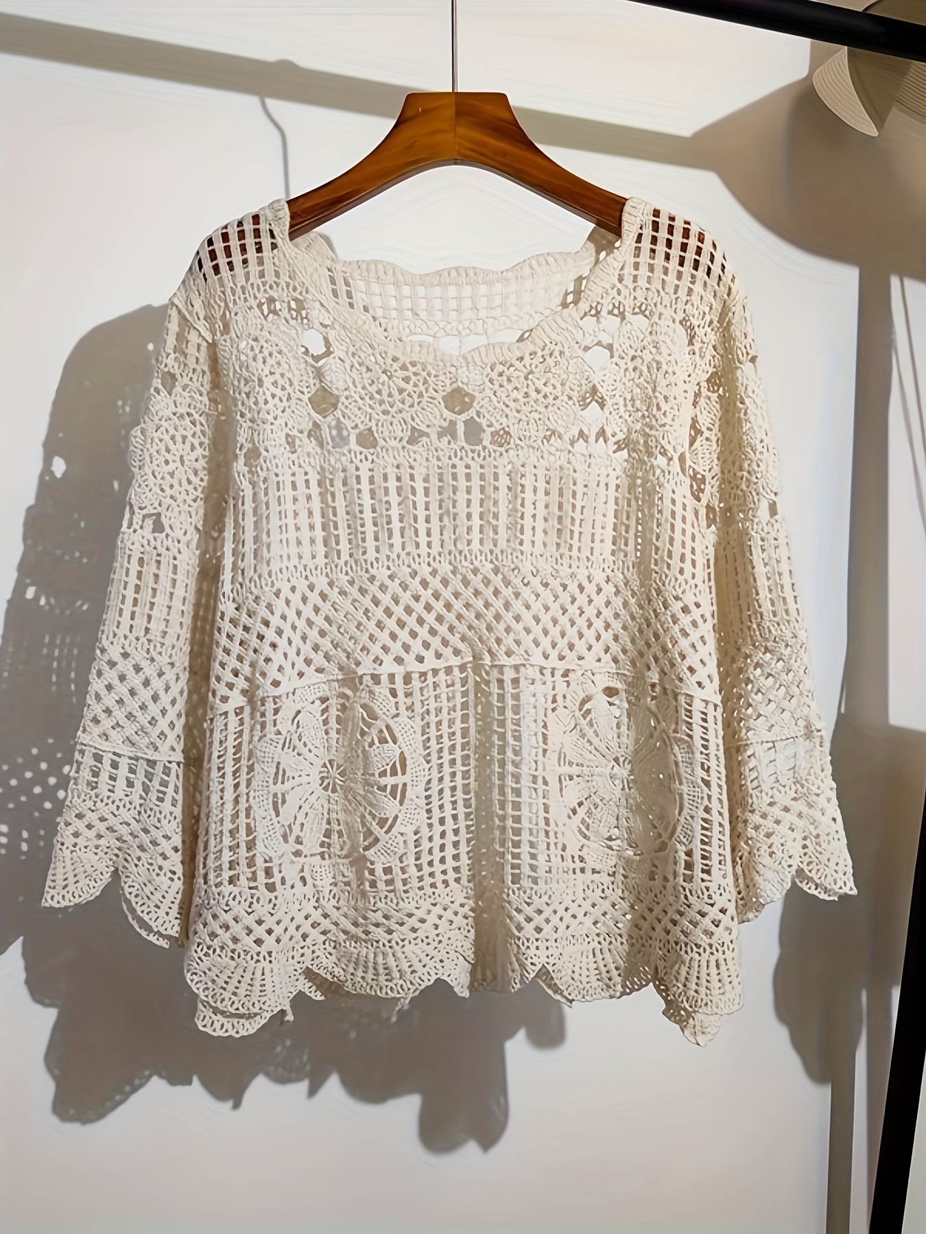 Crochet Lace Crop Top - Temu
