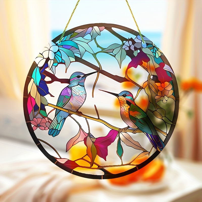 Stained Glass Standing Bird Suncatcher, Stained Glass Art Ornaments, Bird  Gifts for Bird Lovers