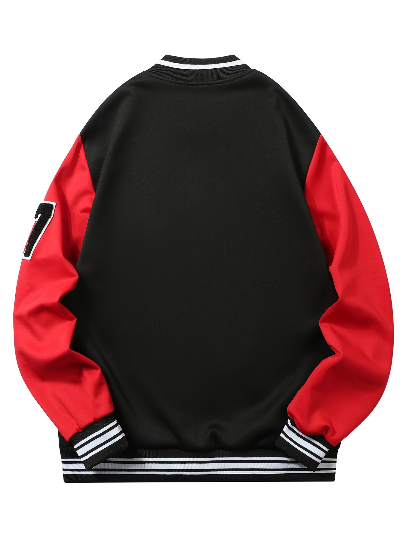 Embroidery Letter Print Varsity Jacket Men's Casual Color - Temu