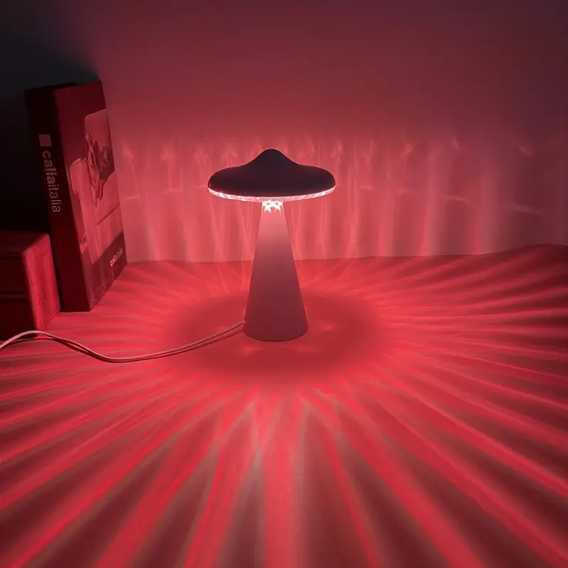 1pc ufo 16 color table lamp led with remote control rgb atmosphere table lamp with usb plug perfect for bedroom living room details 0