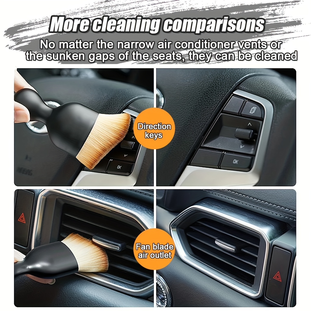 Acheter Brosse de nettoyage intérieure de voiture, outils de nettoyage à  poils souples pour détails de voiture