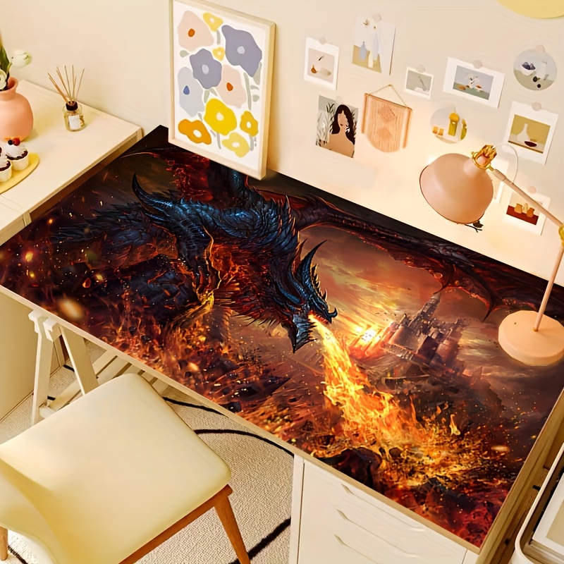 

Oversized Pattern Mouse Pad Large Gaming Mouse Pad Computer Hd Keyboard Pad Mouse Pad Desktop Pad Rubber Non-slip Office Mouse Pad Desktop Accessories