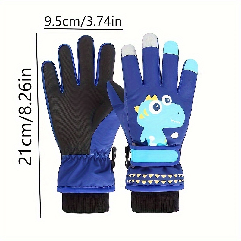 Childrens Skiing Gloves Five Fingers Riding Gloves Thickened Windproof Warm  Keeping Gloves Touch Screen Cartoon Pattern Gloves Autumn Winter Skiing  Gloves - Sports & Outdoors - Temu