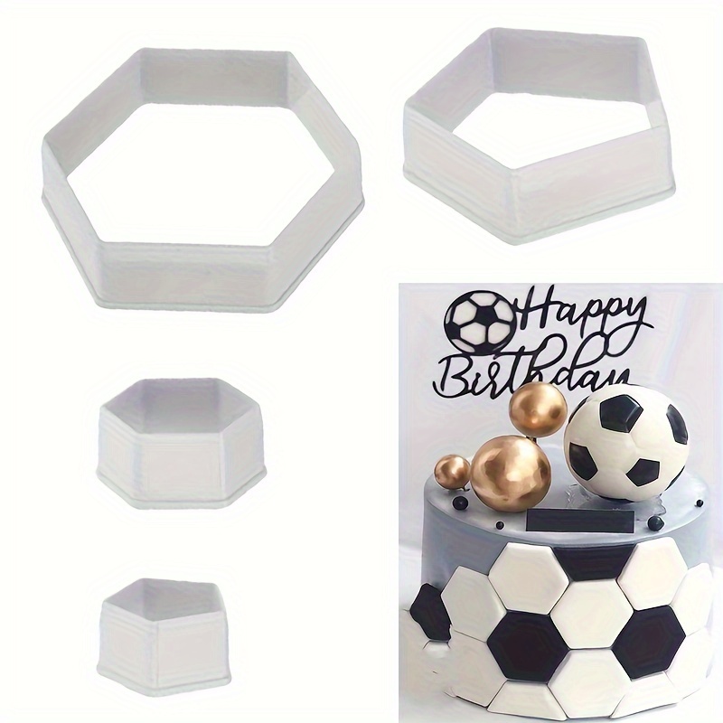 

4 Pcs Football Plastic Cake Mold, Non-stick, Reusable And Durable, Pastry Mold, Diy Baking Tool, Great For Making Cupcakes, Chocolate, Fondant Cake, Bread, Mousse And Pudding