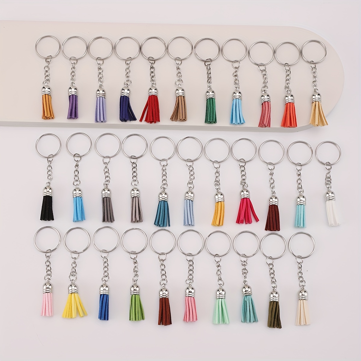 

32 Pièces Couleur Bonbon Gland Porte-clés Mignon En Cuir PU Porte-clés Bagage Sac À Main Sac À Dos Voiture Charme Festival Fête D'anniversaire Faveurs Cadeau