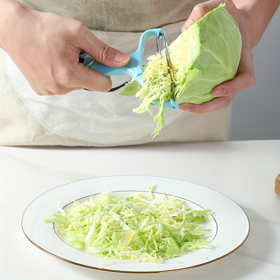 Blue White Cabbage Grater - Easy Round Cabbage Shredder For Vegetable  Cutting - Temu