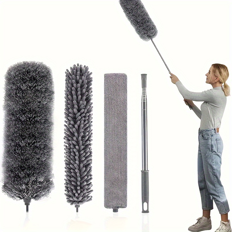Herramientas de limpieza del hogar Plumeros  Cepillo de polvo telescópico  de microfibra-Dust 63cm - Aliexpress