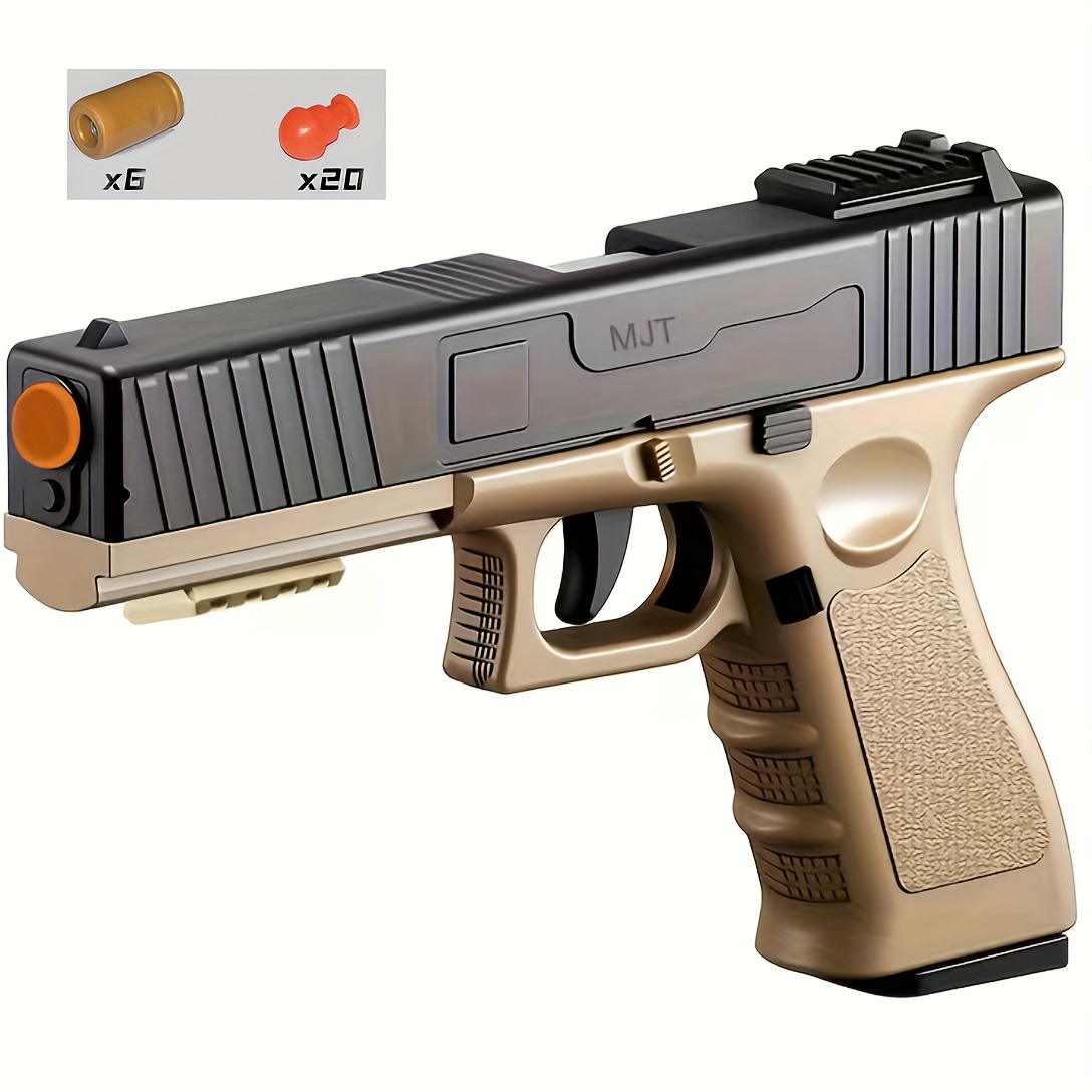 Pistola de juguete de bala suave, escopeta de juguete de doble barril con  proyectiles de expulsión, juego de disparos para niños mayores de 6 años