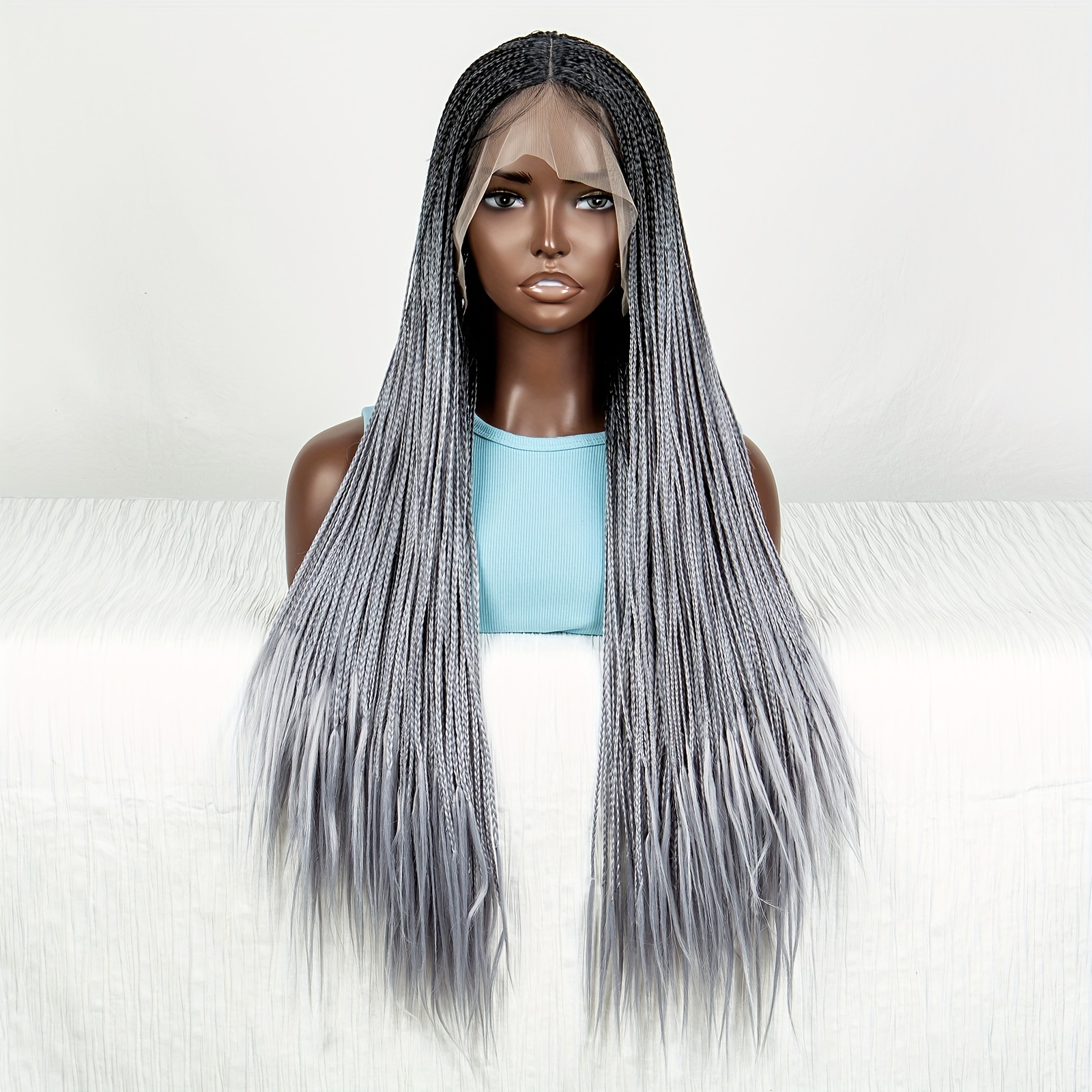 13*1 Lace Front Box Braided Wigs Women Personal Micro Braids - Temu