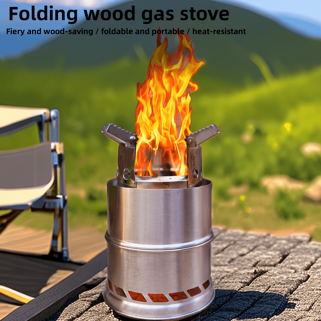 Forno da Trekking di sopravvivenza rimovibile fornello da campeggio  portatile da esterno per legna da ardere