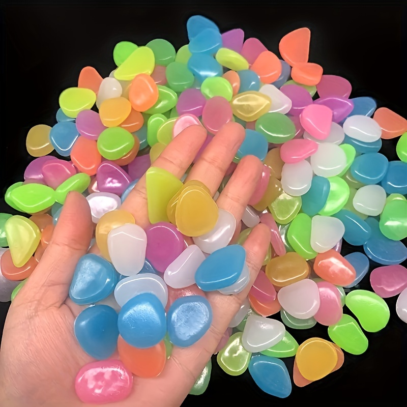 200pcs Small Luminous Pebbles Garden Aquarium Decoration