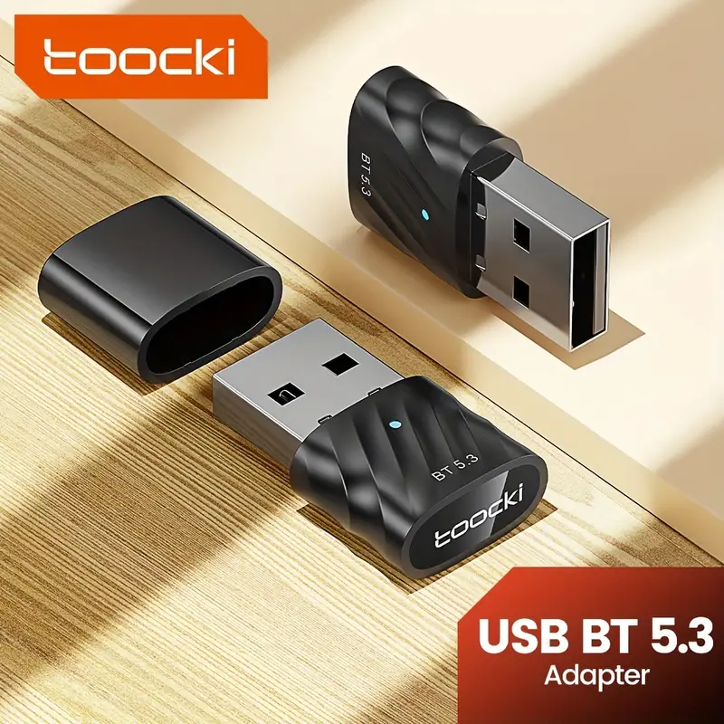 USB Bluetooth Adapter 5.3 for Desktop PC, Plug & Play Mini Bluetooth EDR  Dongle Receiver & Transmitter for Laptop Computer Bluetooth Headphones