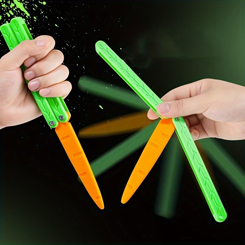 Carrot Telescopic Knife Decompression Hand Play Plastic Toy - Temu