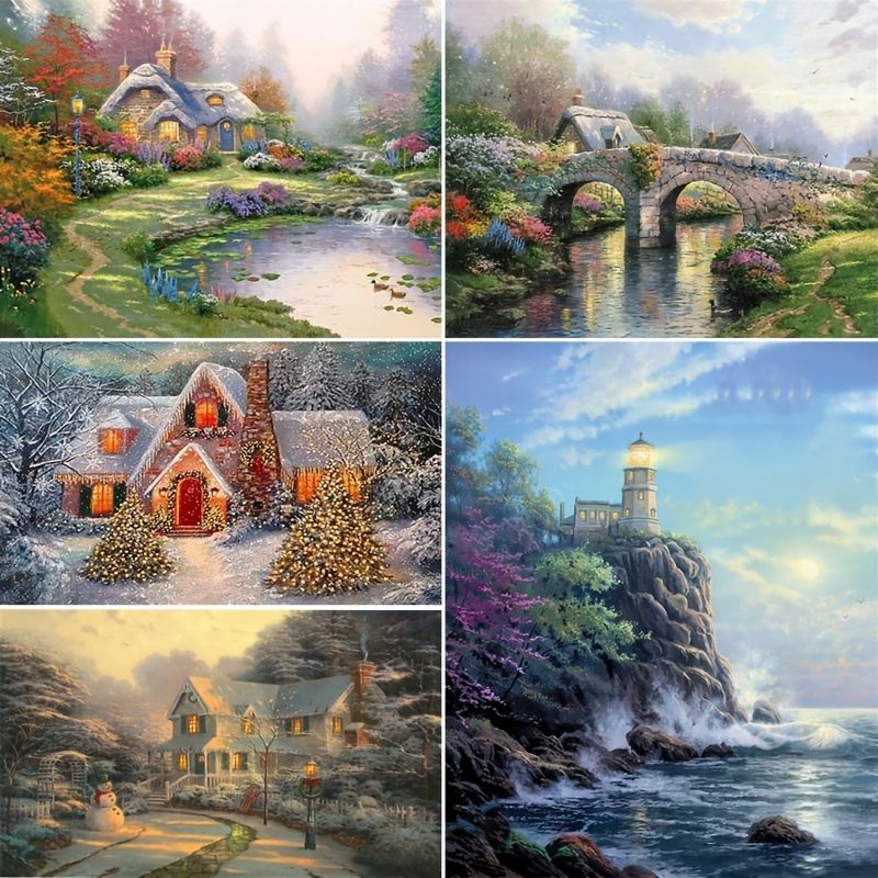 Escena de paisaje Diy 5d Diamond Painting Kits para adultos