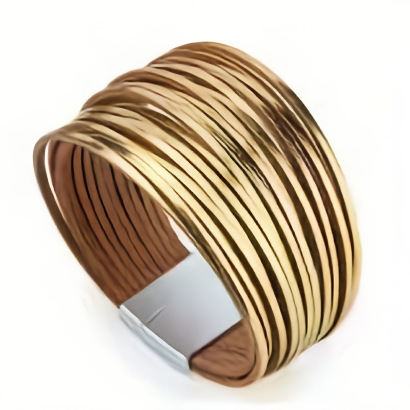 Layer Magnetic Clasp Bracelet - Borders