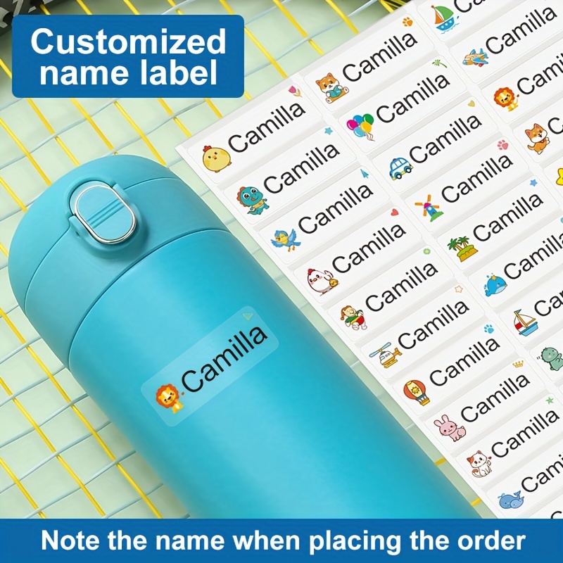 Back to School Kids Custom Name Thermos Funtainer Decal Kids Name