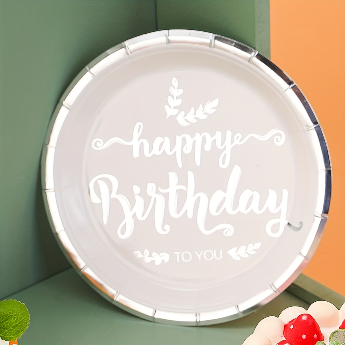 10 Assiettes jetables anniversaire argent - Dragées Anahita