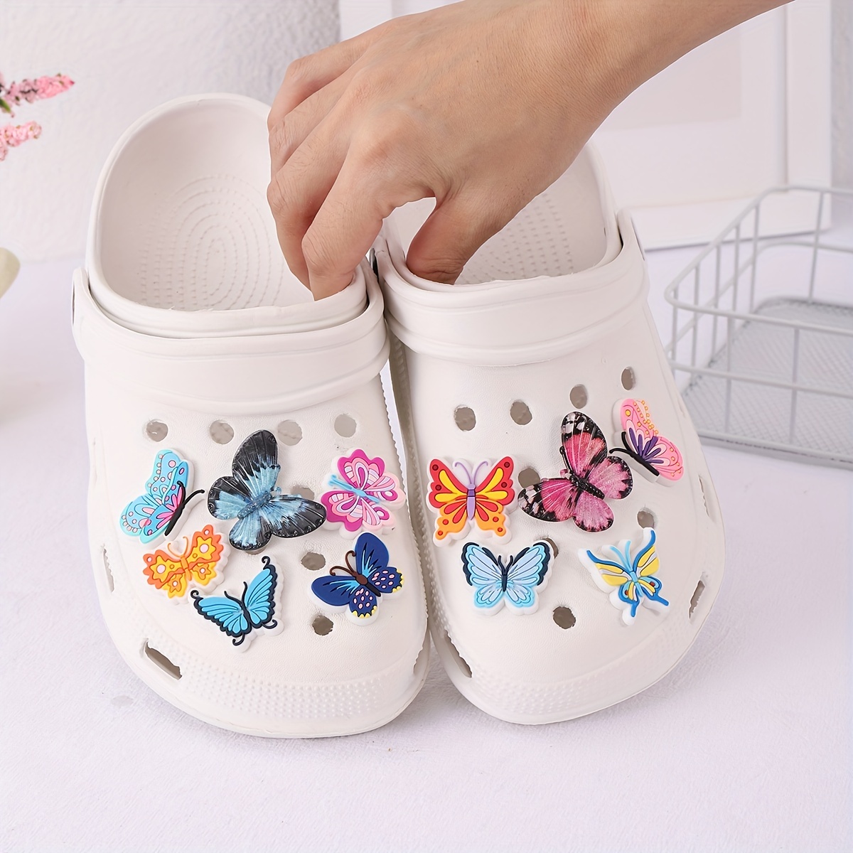 Butterfly Series Shoes Charms For Clogs Sandals Decoration, Shoes