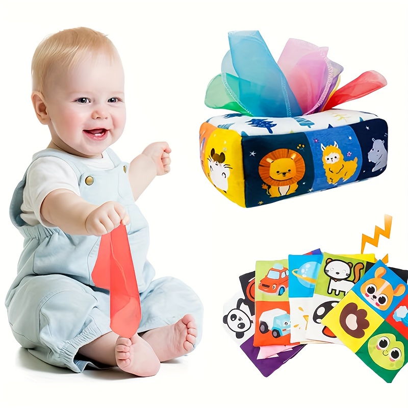 Libros para bebés de 0 a 6 meses, libros arrugados para bebés, juguetes  suaves para bebés de 0 a 3 meses para regalo de ducha de niño/niña, juguete