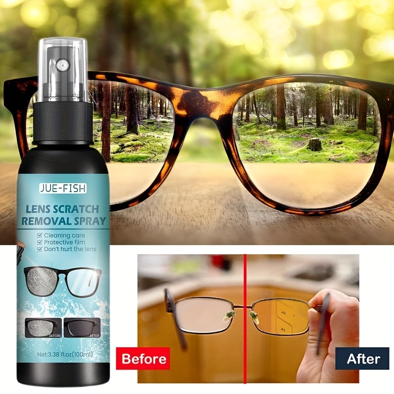 Lens Scratch Removal Spray, Eyeglass Windshield Glass Repair Liquid,  Eyeglass Glass Scratch Repair Solution, Lens Scratch Remover, Glasses  Cleaner