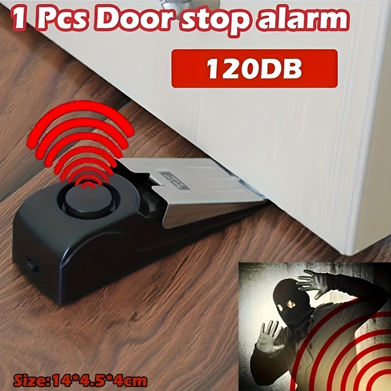 Alarma de seguridad SABRE cuña para puerta con sirena de 120 dB. Ideal para  casa, viaje, apartamento, cuarto.