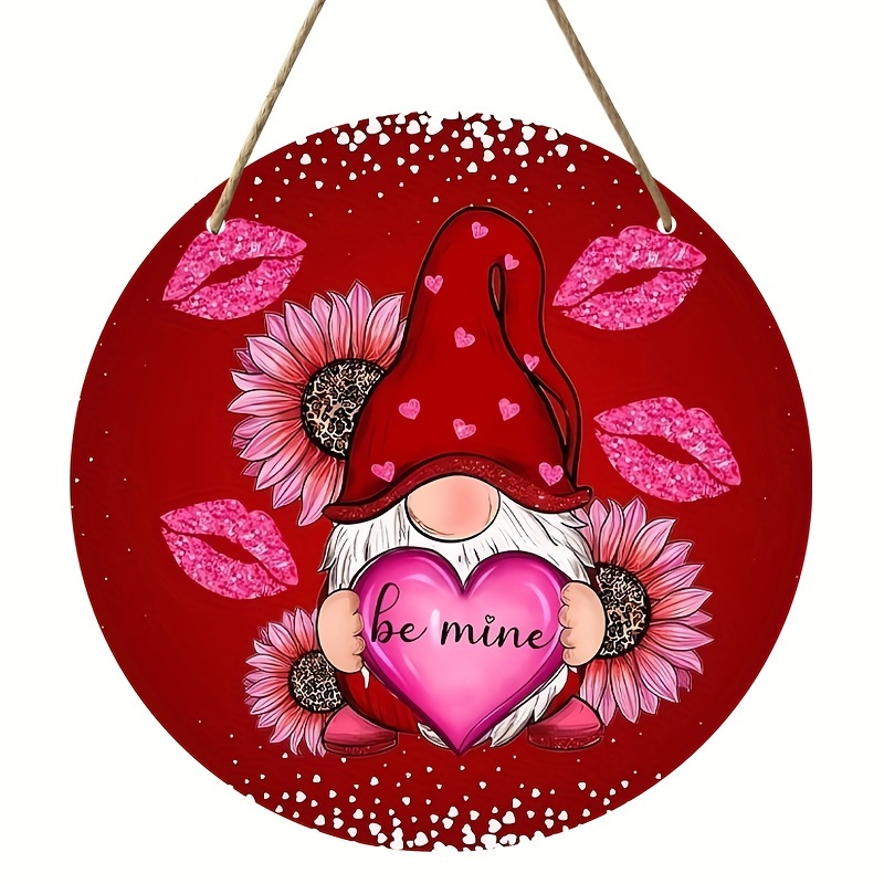 Valentine Hearts Wreath Sign Valentine Round Wreath Sign - Temu