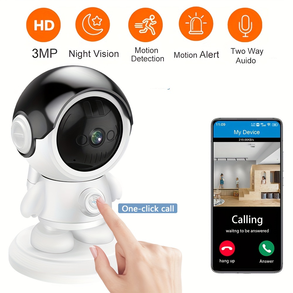 Evkvo Tuya Smart Life Security Camera 3mp Hd Wireless Video - Temu