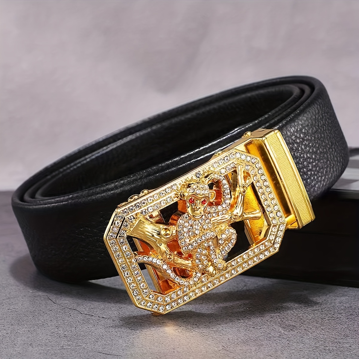 Designer Brand Western Monkey Buckle Belt Genuine Leather Belts For Men Belt  Crocodile Black Leather Men Strap Belt - Belts - AliExpress
