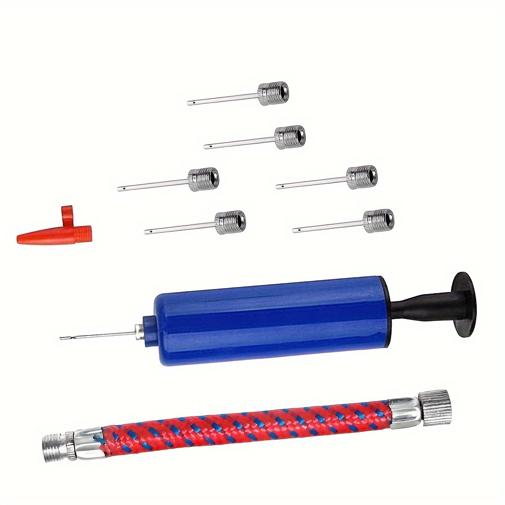 

9pcs/set Inflation Tool Kit, Pump, Inflation Needle, Multi-purpose Manual Air Pump Set, Suitable For Football, Volleyball, Balloon