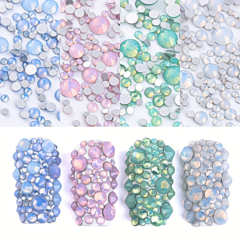 

Sparkly Opal Crystal Nail Art Rhinestones 3d Charm Glass Diy Jewelry Sticker Decoration Charms Flat Back Jewels Craft