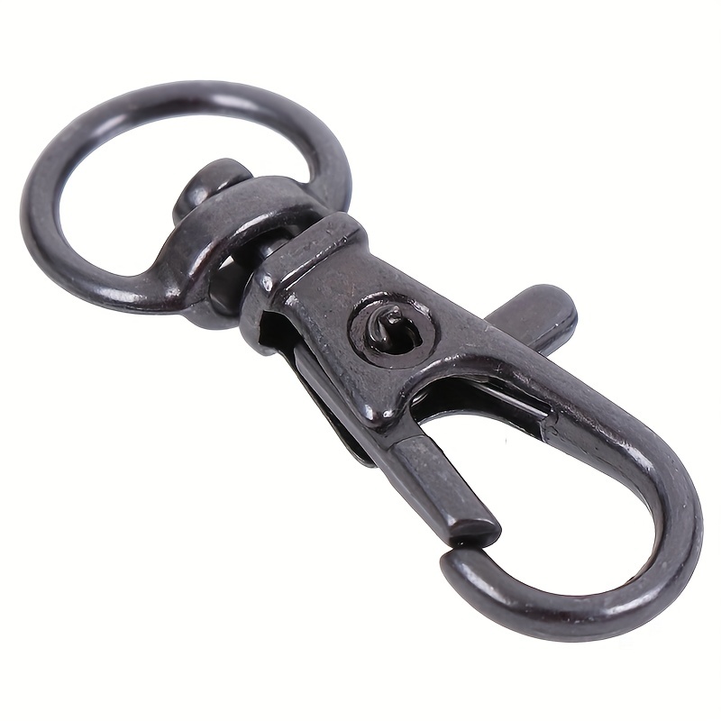 10 pcs Small Key Chain Clip Hooks Swivel Clasps Lanyard,Keychain  Hook,Swivel Clasps Lanyard Snap Hook,Black Swivel Snap Hooks