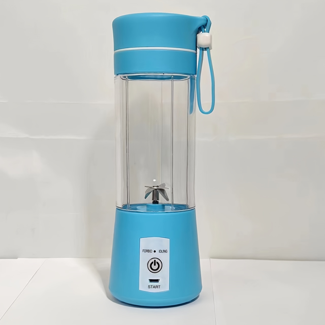 Portable Blender Cup Automatic Small Glass Juice Cup for Travel Sports  Kitchen Blue Single Cup Without Cover 