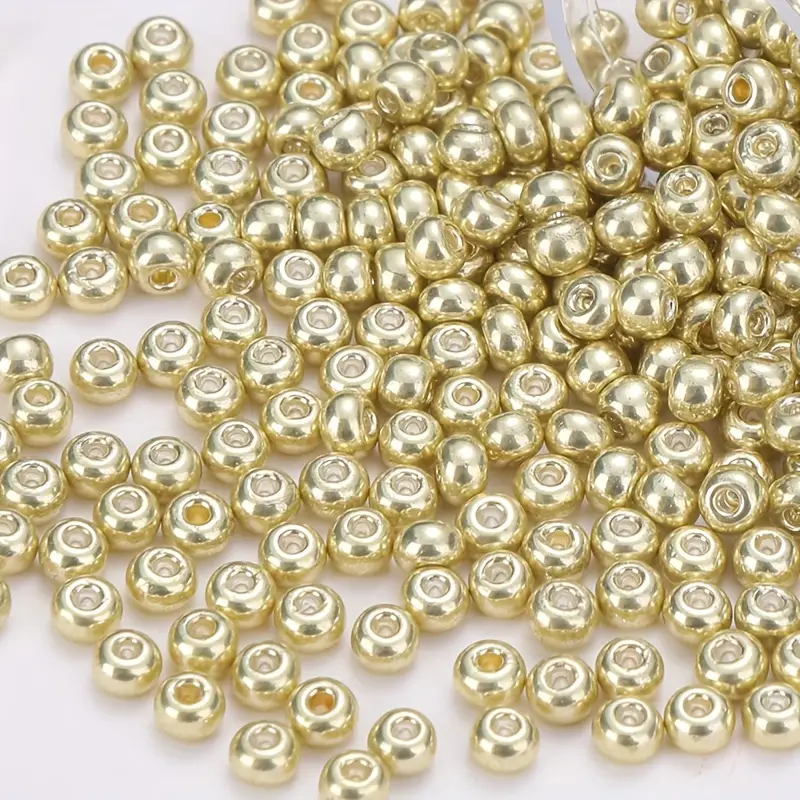 Czech Faceted Beads Golden Silvery Color Square Crystal - Temu