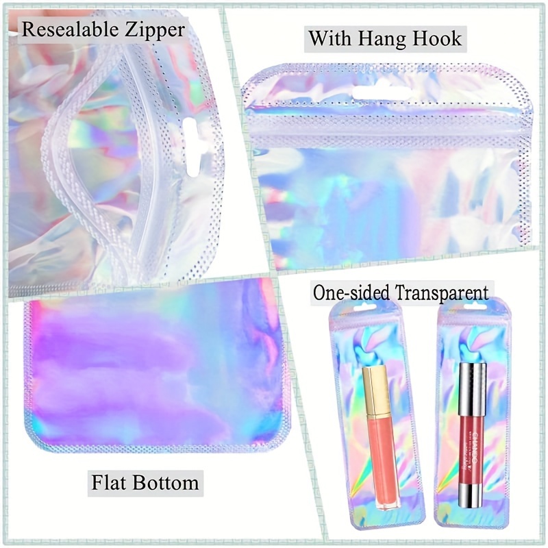 Holographic Pouches Laser Self seal Pouches 2.4x7.3 Sealable - Temu Germany