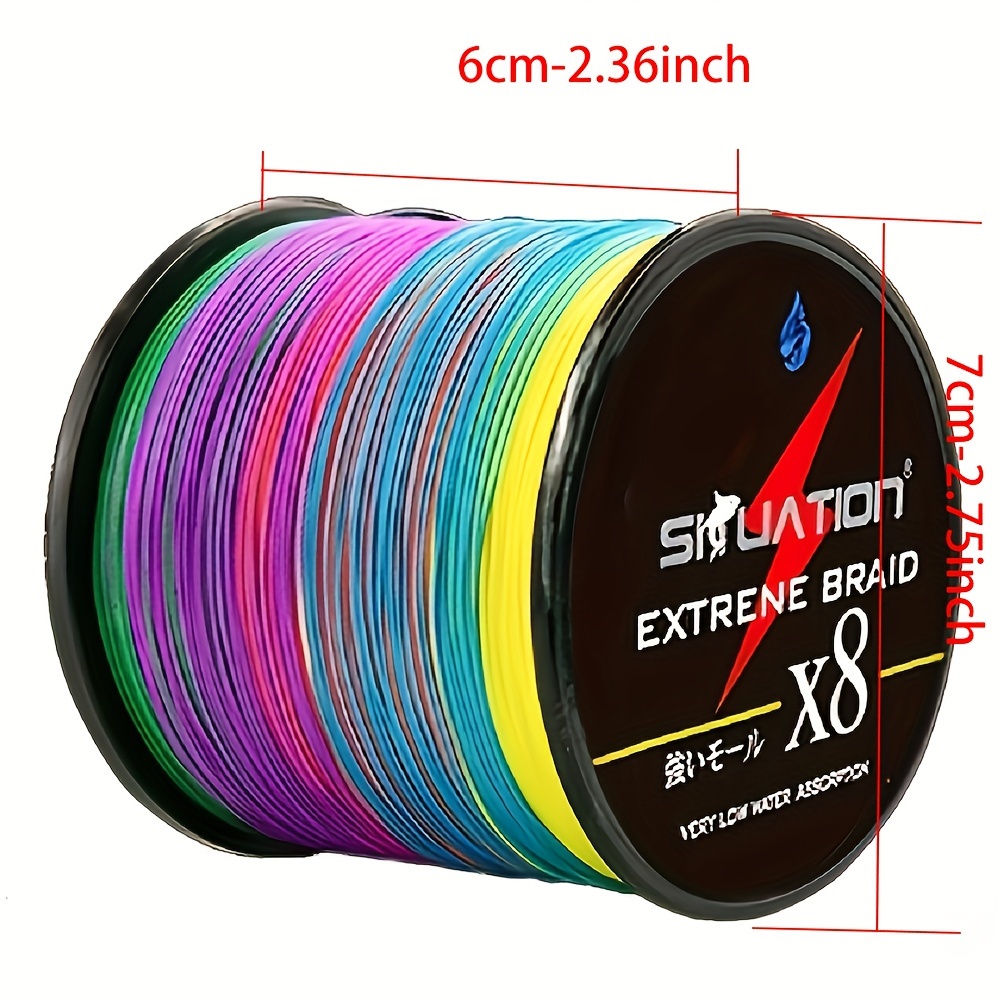 X8 Colorful 8 Strands Fishing Line Abrasion Resistant - Temu Canada