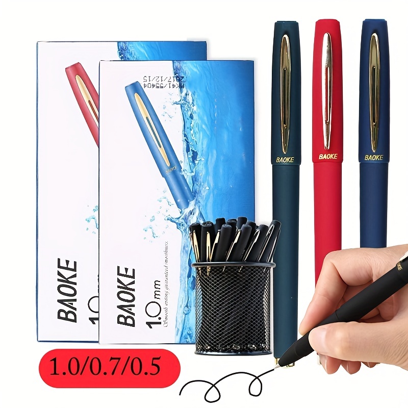 

12pcs/set Neutral Pen Refill 1.0mm 0.7mm 0.5mm Black Blue Red Ink High-capacity Matte Signing Painting Art Design Student Calligraphy Examination Business