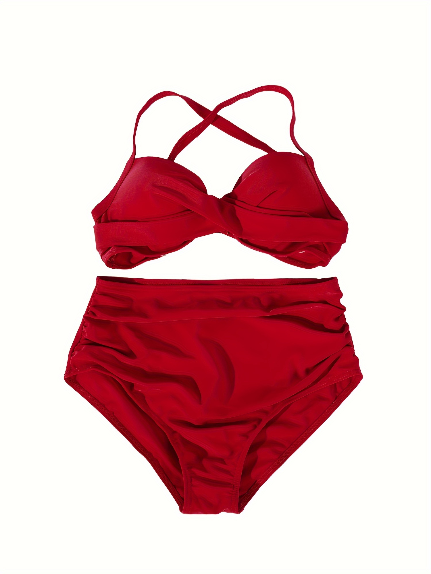 Hollow Out Lace Tie Side 2 Piece Set Bikini, Triangle Backless Meiudm  Stretch Swimsuits, Women's Swimwear & Clothing