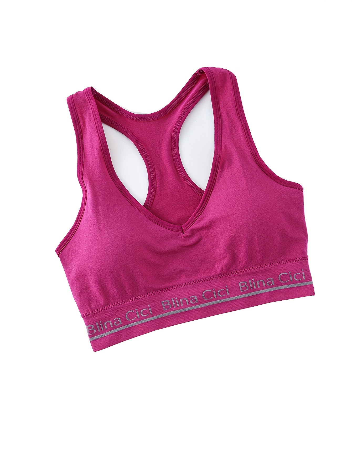 Ladies' Sports Bra and Briefs Sets Ringless Letter Printed
