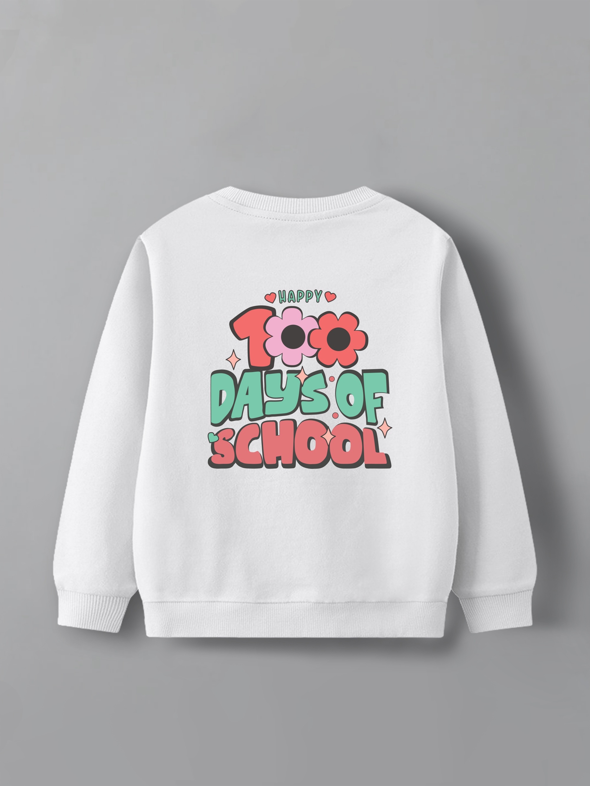 Happy 100 Days School Pattern Outfits Girls Thin Comfy - Temu