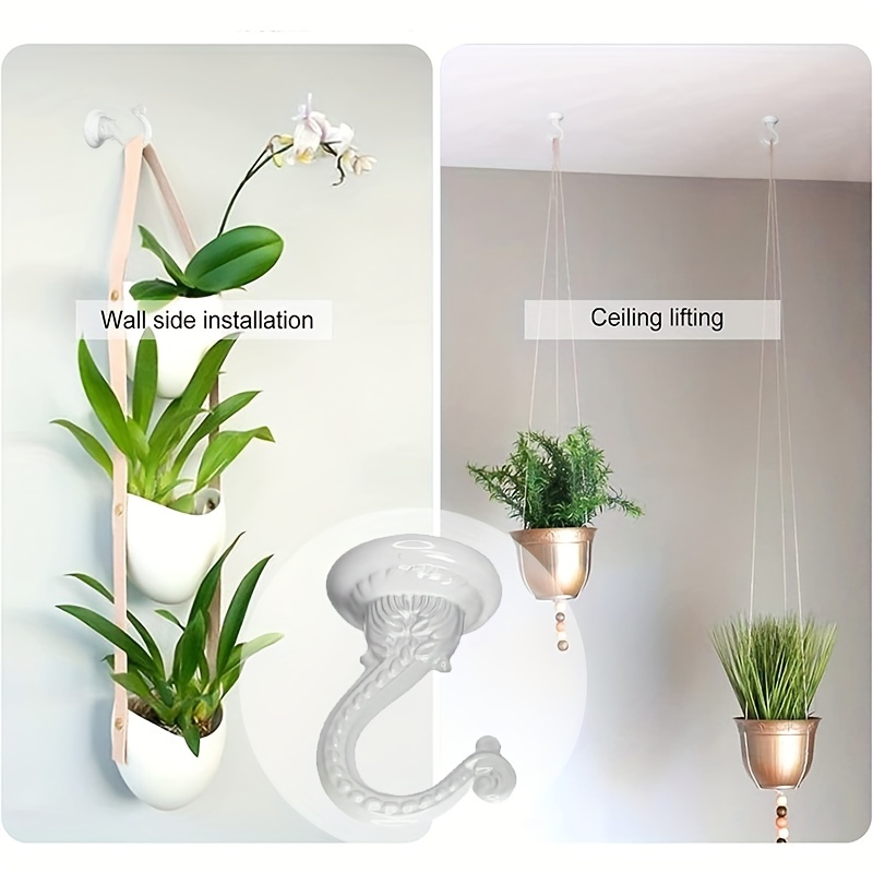 1 Crochet De Plafond Pour Plantes Suspendues, Cintres De Support De Plante  En Métal À Montage