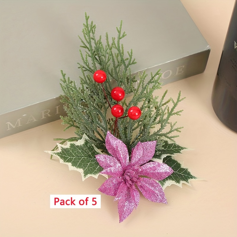 Artificial Christmas Picks Tree Decorations Faux Pine Picks Spray with  Candy Cane Holly Leaves for Christmas Floral Arrangement - China Christmas  Picks with Candy Cane and Faux Pine Picks Stems price