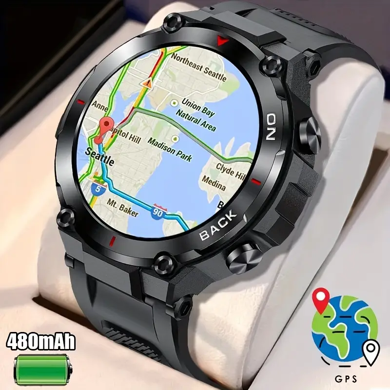 New Gps Smart Watch Outdoor Fitness Sports Watches Men Waterproof Smartwatch  - Jewelry & Accessories - Temu United Arab Emirates