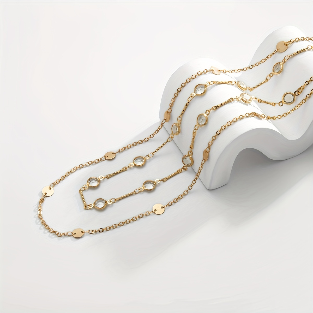 2 Pcs Sequin Waist Chain, Stackable Body Chain for Summer