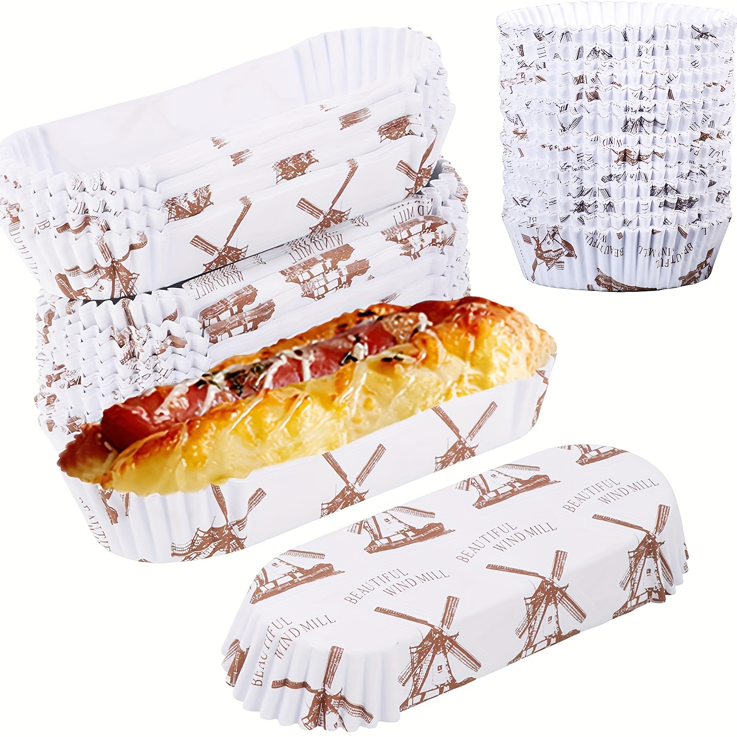 1000Pcs Oval Cake Paper Tray, Mini Loaf Pan Liners Baking Cup Disposable  Paper Loaf Bread Pan Liners, Loaf Bread Tin Liners