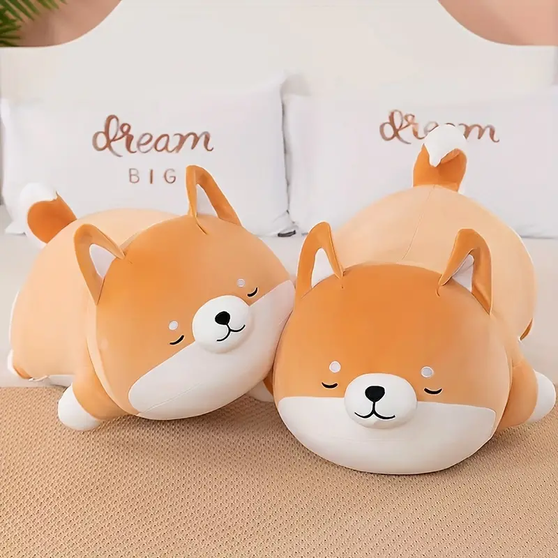 Soft Cartoon Animal Pillow Cute Fat Shiba Inu Dog Plush Toy - Temu