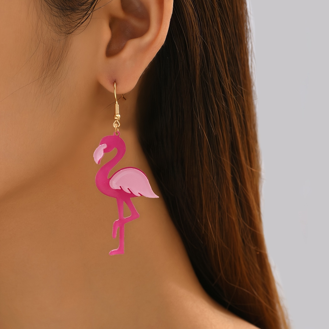 Flamingo dangle deals earrings