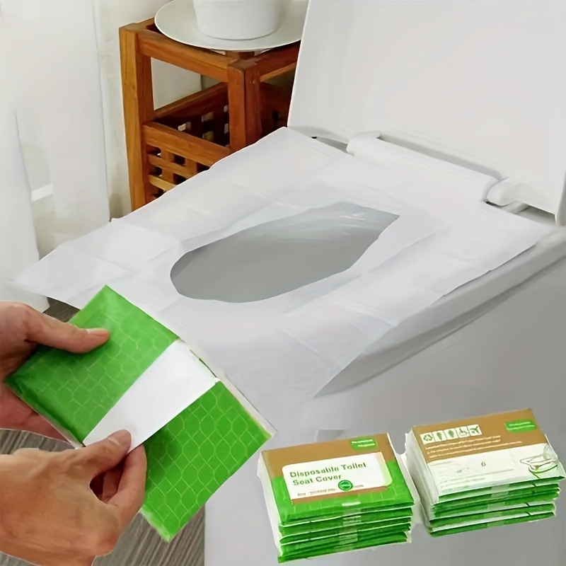50 PCS Travel Disposable Toilet Seat Cover Waterproof Portable WC Pad Toilet  Mat For Baby Pregnant Mom,Independent Packing