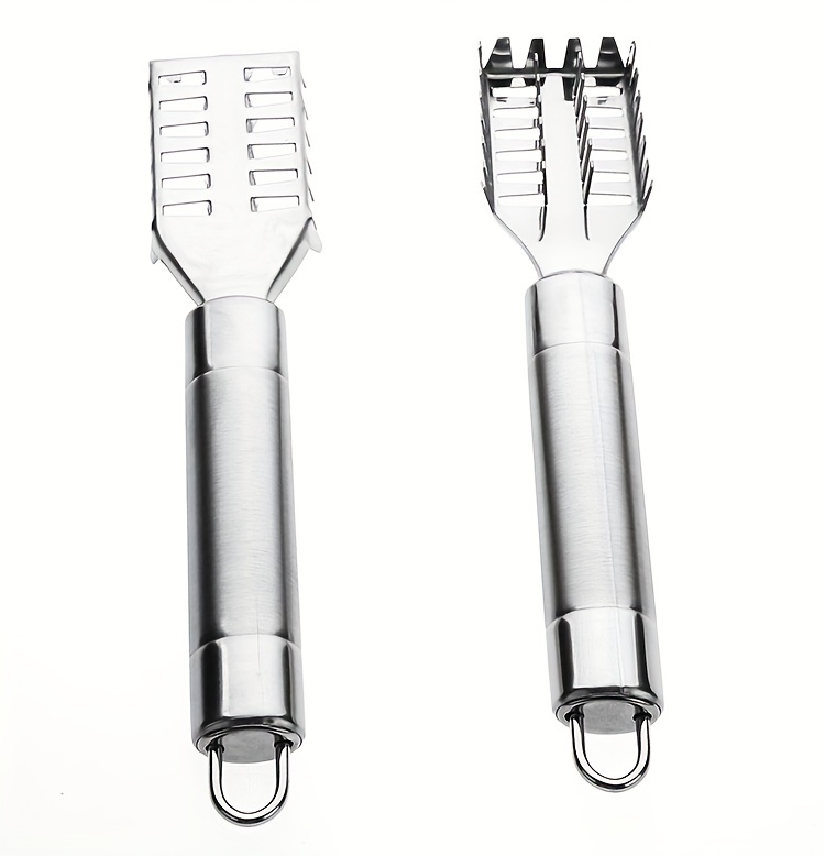 2pcs Stainless Steel Fish Scale Planer Scaler Removing Scrapers